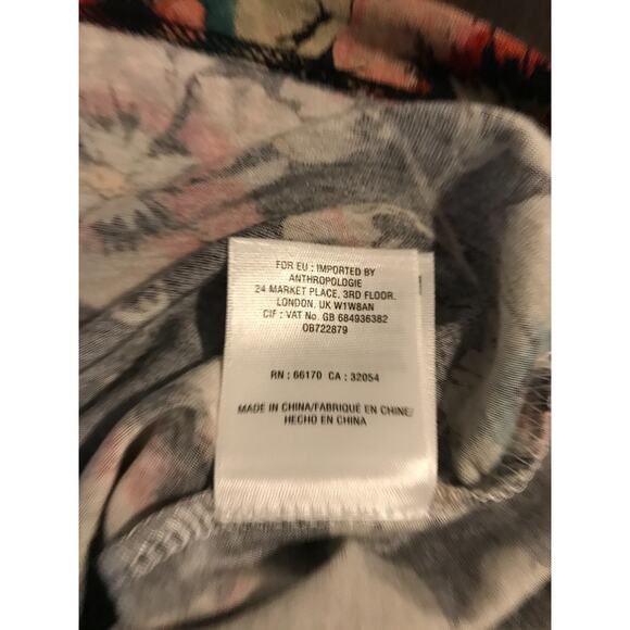 Anthropologie Vanessa Virginia Derva Floral Twisted High Neck Tank - Extra Small - Picture 9 of 9